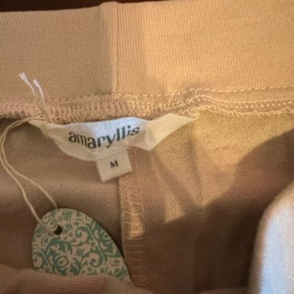 Amaryllis Womens Beige Lace Bell Bottom Pants Viscose, Polyester comfort - Picture 4 of 5